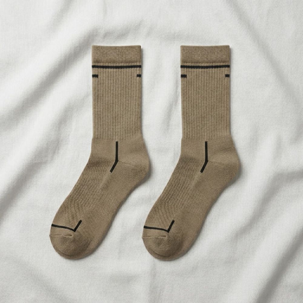 Premium High Socks Beige