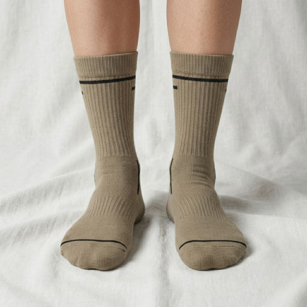 Premium High Socks Beige